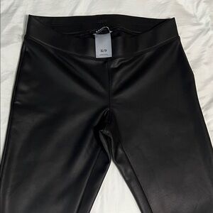 Express Black Faux Leather Pants